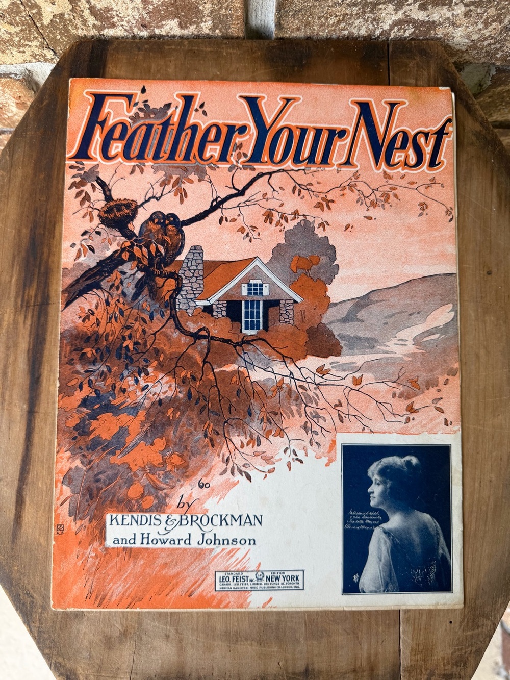 Feather Your Nest Sheet Music Kendis Brockman 1920 Very Good Condition!
